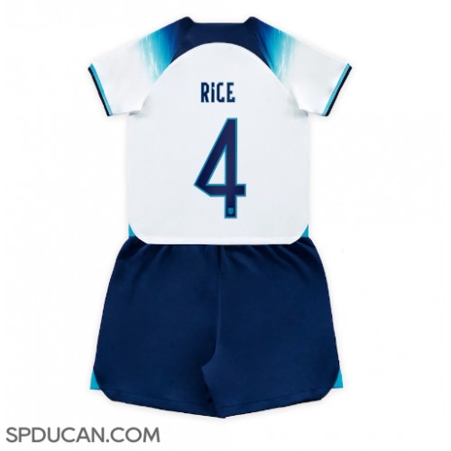 Dječji Nogometni Dres Engleska Declan Rice #4 Domaci SP 2022 Kratak Rukav (+ Kratke hlače)